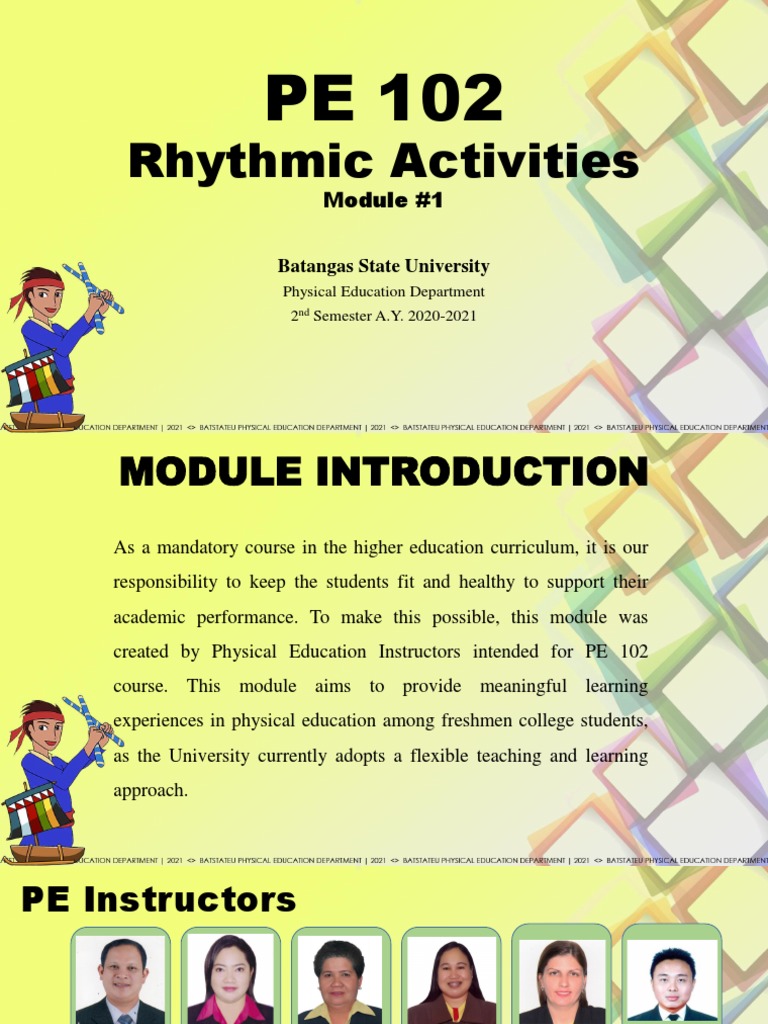 2nd Sem Pe Rhytmic Activities Pdf Foot Dances