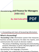 MBA682 Accounting and Finance for Managers