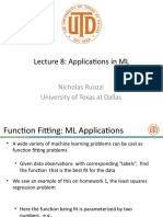 Lecture 8 ML Applications