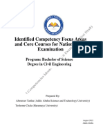 Core Competencies and Courses for Civil Engineering Exit Exam