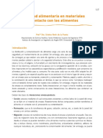 Seguridad Alimentaria en Materiales en Contacto Con Los Alimentos