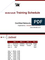 Mikrotik CNA Training Schedule