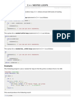 CPP Nested Loops