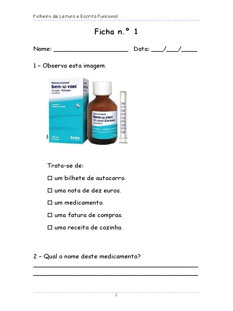 Posologia do Ben-u-Ron Xarope | PDF | Bem-estar
