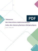 Thesaurus Index Des Classes Therapeutiques 20102020