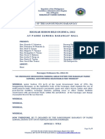 Brgy. Ordinance No. 5 Series of 2022 Parking Ordinance