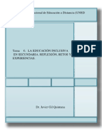 Tema 6 La Educacion Inclusiva en Secundaria. Reflexion, Retos y Experiencias