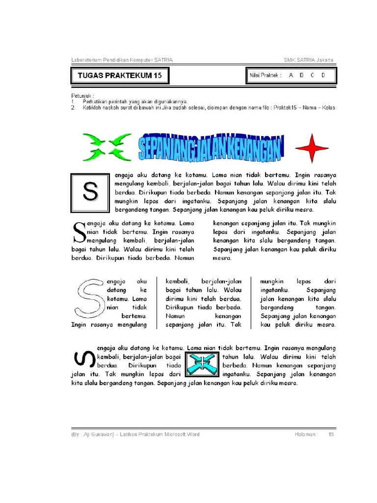 Latihan Ms Word Pdf