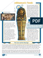 LKS2 Tutankhamun Differentiated Reading Comprehension Activity