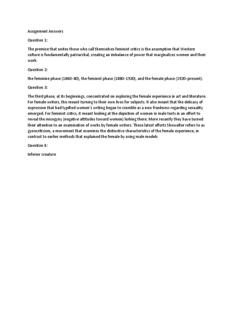 Assignment Answers | PDF