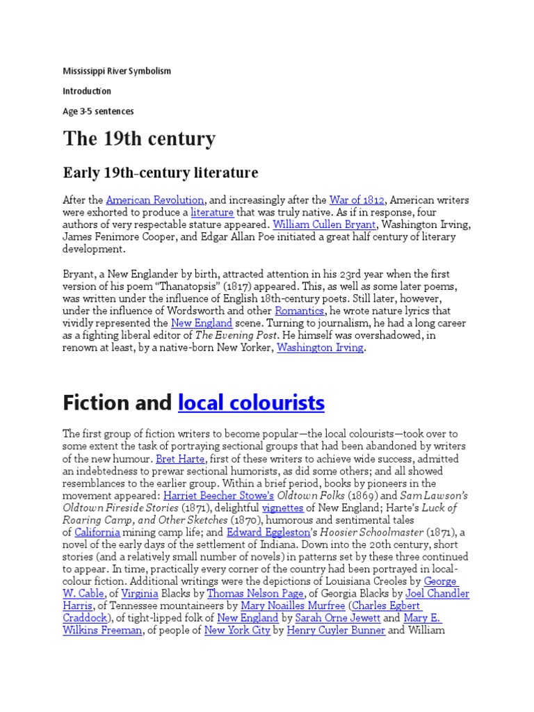 Mississippi River Symbolism PDF Adventures Of Huckleberry Finn