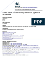 European Database of Asylum Law - ECtHR - Sharifi and Others V Italy and Greece, Application No. 16643 - 09 - 2016-07-06