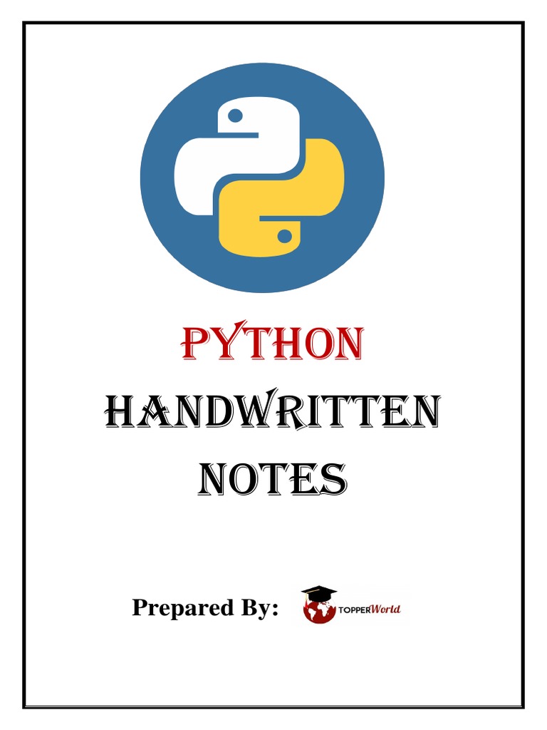 Python Handwritten Notes | PDF