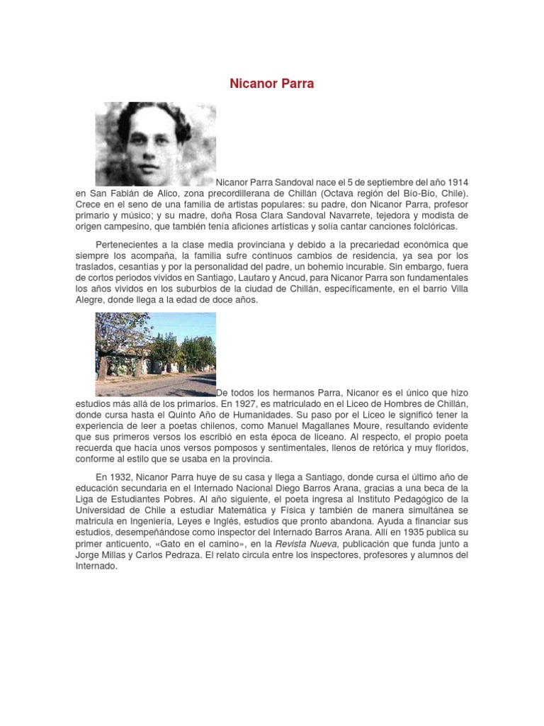 biografia Nicanor Parra PDF