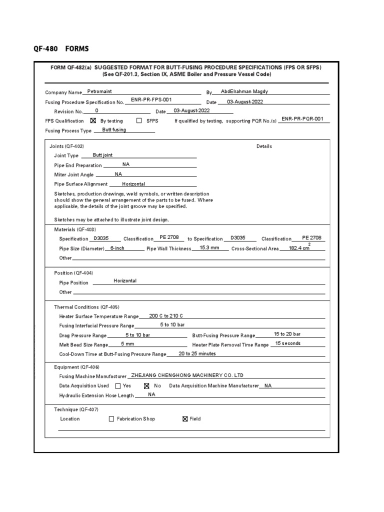 PQR (Hdpe) | PDF