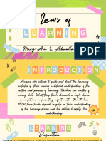 LAWS OF LEARNING by MARY-AM L. ABONALLA