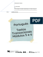 Curso Profissional de Turismo - Textos do domínio transacional