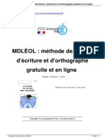MDLEOL Methode de Lecture D Ecriture Et D Orthographe - A996