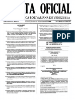 Gaceta Oficial: de La Republica Bolivariana de Venezuela