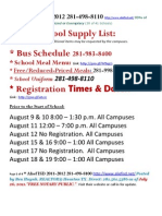 TEXAS- Alief ISD--- School Supply List 2011-2012 (1)