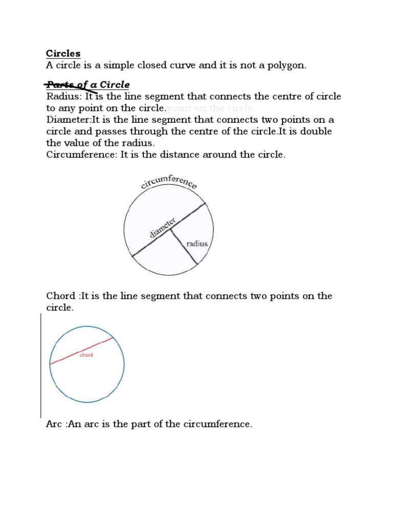 Circles Class 6 | PDF