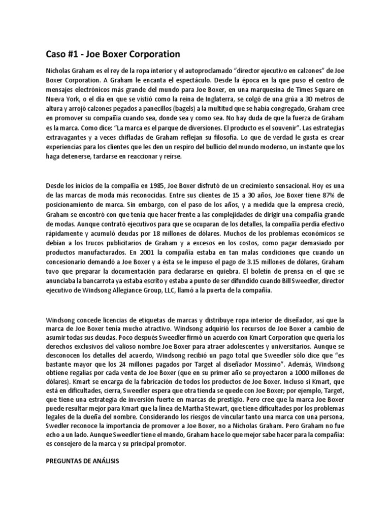 Joe Boxer Corporation PDF Kmart Marca