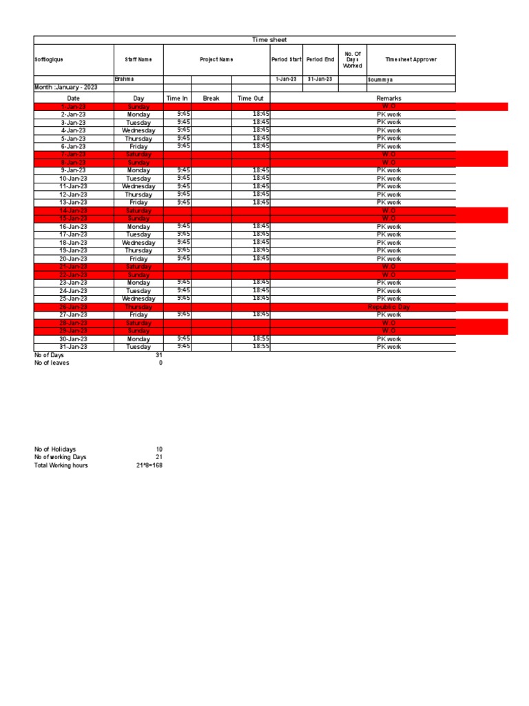 Brahma Timesheet January 2023 PDF