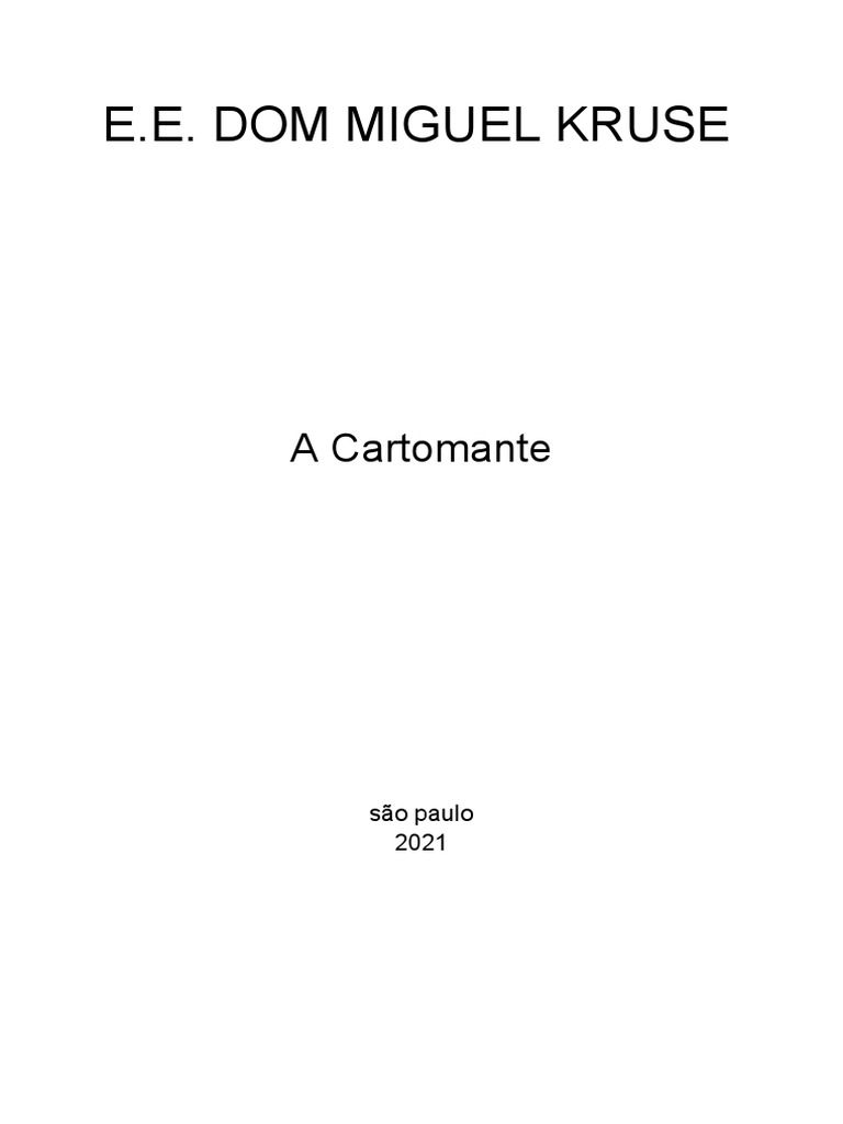 E.E. Dom Miguel Kruse: A Cartomante | PDF | Romantismo