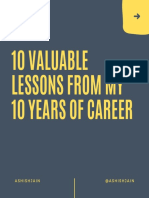 10 Valuable Career Lessons from 10 Years of Experience