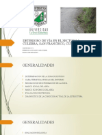 Deterioro de Vía en El Sector La Culebra