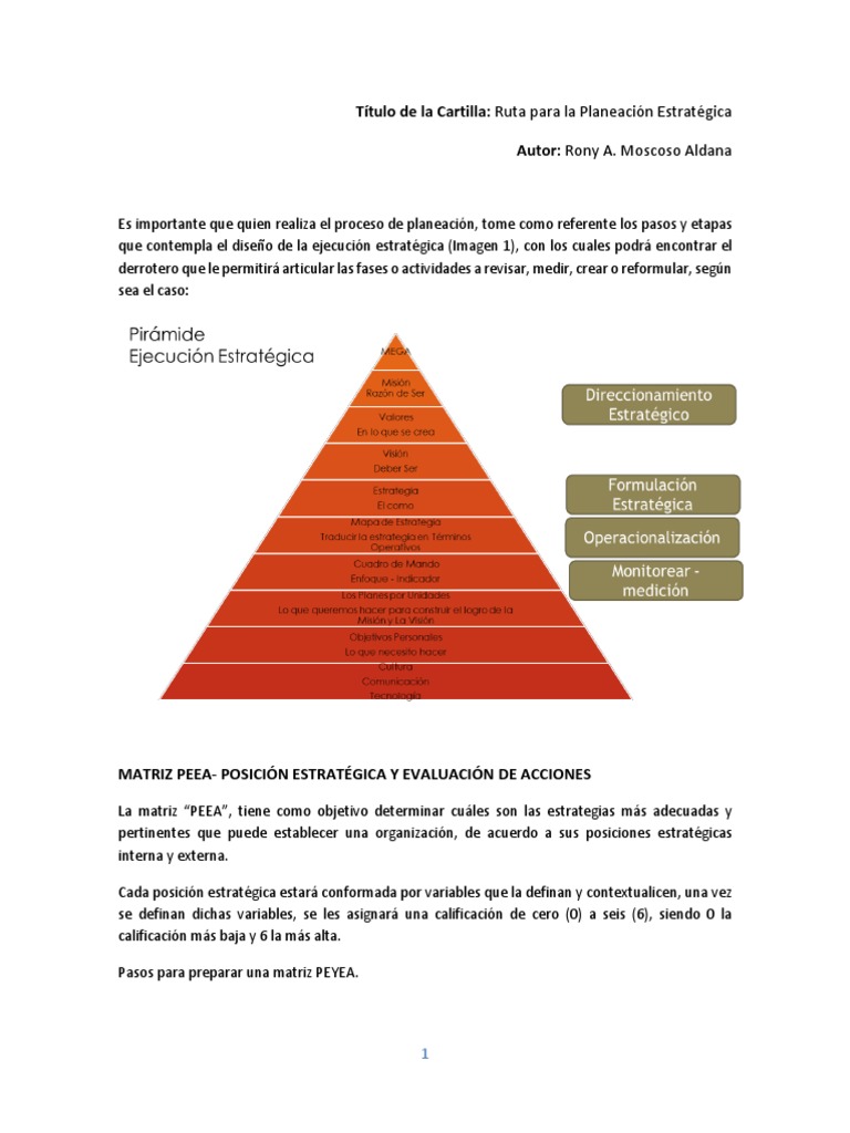Matriz PEEA para Estrategias Empresariales | PDF | Análisis FODA ...