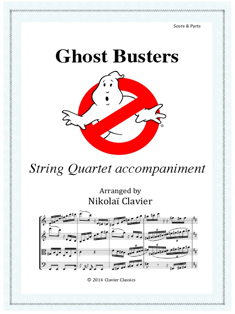 Chost Busters For String Quartet - Score and Parts | PDF | Classical ...