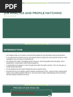 Job Analysis and Profile Matching