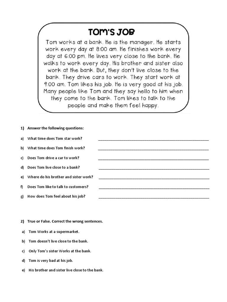 Simple present text pdf
