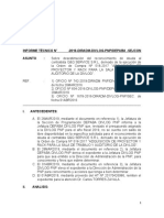 Infome Técnico Sobre DESESTIMACIÓN