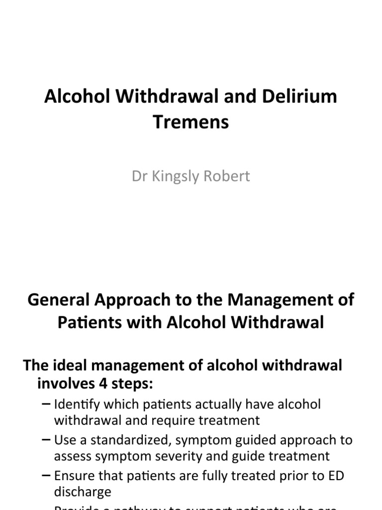Alcohol Withdrawal and Delirium Tremens PDF