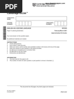 Cambridge IGCSE: English As A Second Language 0510/42