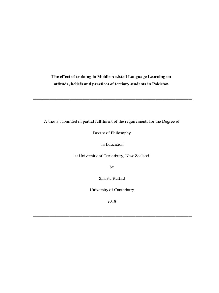 Rashid, Shaista - Final PHD Thesis | PDF | Educational Technology ...