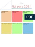 Checklist para 2021