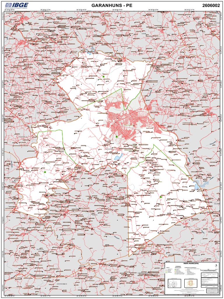 Mapa Estatístico Garanhuns | PDF | Mapa | Brasil