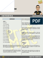 Porcentagem em exercícios de matemática