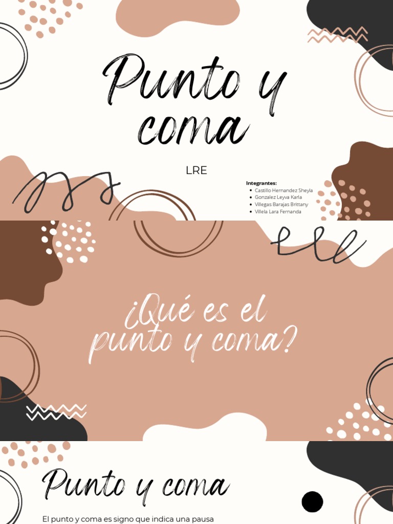 Punto y Coma | PDF | Coma | Mecánica del lenguaje