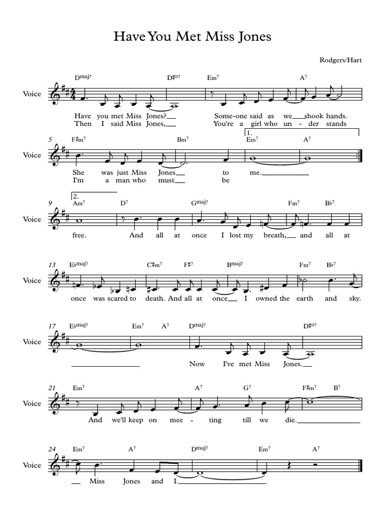 Have You Met Miss Jones | PDF