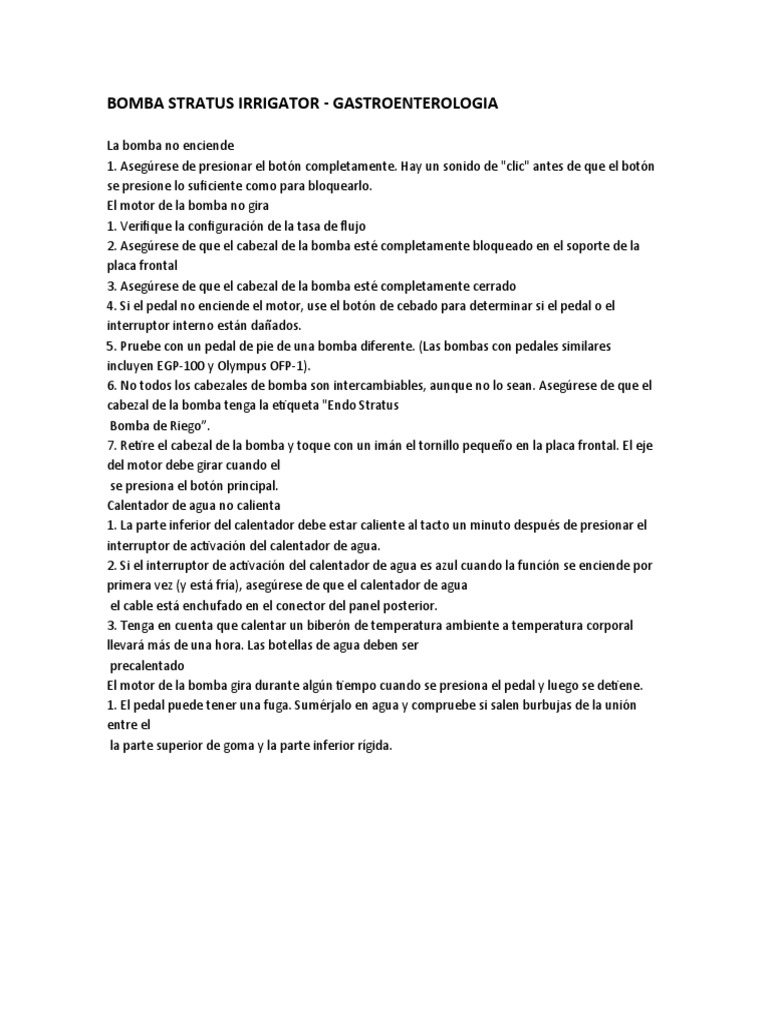 Guía de Solución de Problemas Bomba Stratus | PDF | Bomba | Ingeniería ...