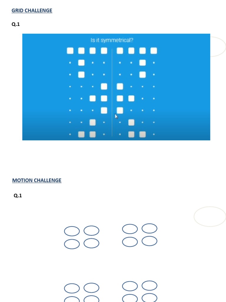 Motion and Grid Challenge Overview | PDF