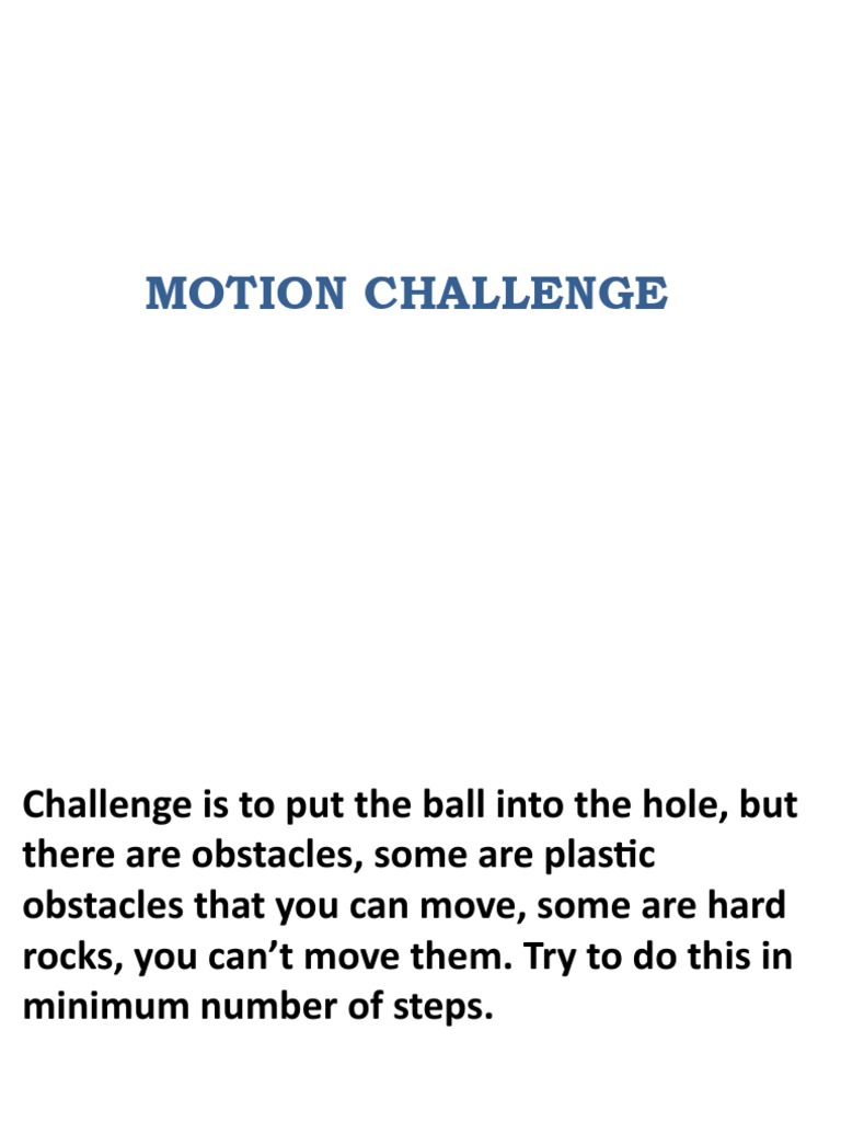 Motion Challenge Game Overview | PDF