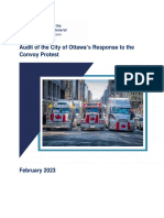 Audit of The City of Ottawa's Response To The Convoy Protest