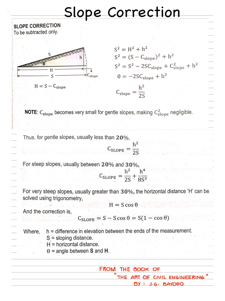 Slope Correction and Mean Sea Level Correction | PDF | Science ...