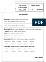 EVA DIAG Vocabulaire cm1