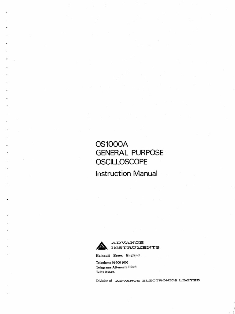 Advance - Instruments OS1000A Service ID8793 1 | PDF